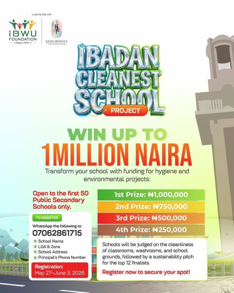 IBWU Foundation partners with Kemi Irinoye Foundation to launch “Cleanest School in Ibadan 2026” Initiative