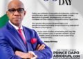 Adron Group Chairman hails Dapo Abiodun’s leadership at 66