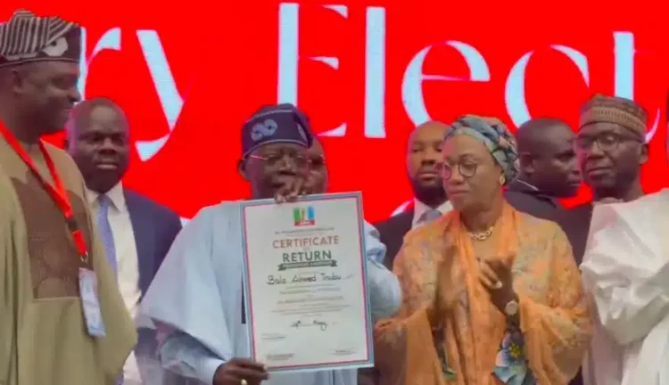 Tinubu receives APC certificate of return for 2027 election