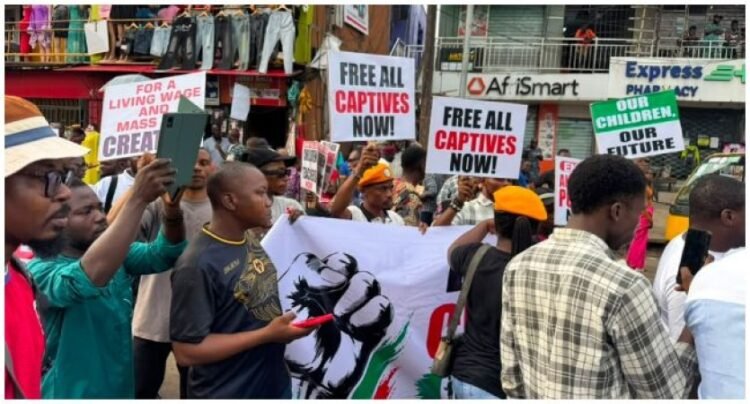 BREAKING: EndBadGovernance protest rocks Lagos; demonstrators demand action on hardship, insecurity