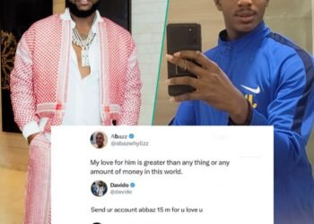 Media personality Daniel Regha advises the lucky fan that Davido gifted N15 million