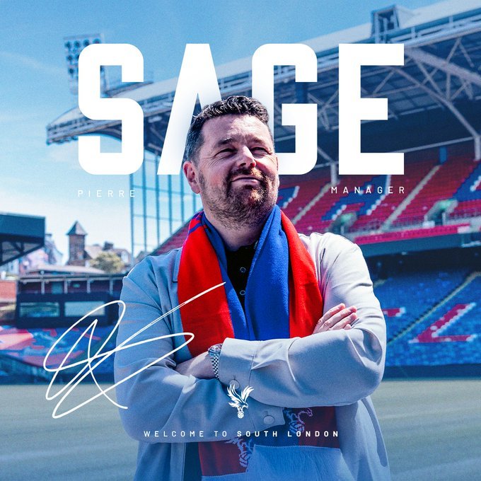 Crystal Palace announce appointment of Pierre Sage as new manager