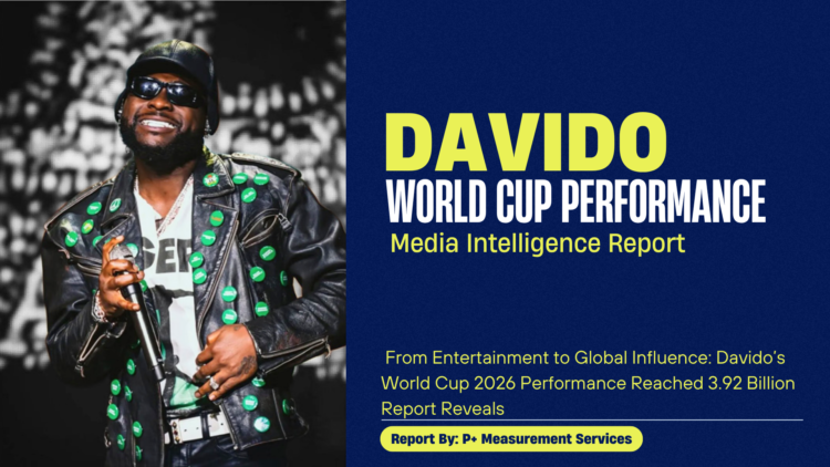From entertainment to Global influence: Davido’s World Cup 2026 performance reached 3.92 billion people across 156 countries, new media intelligence report reveals