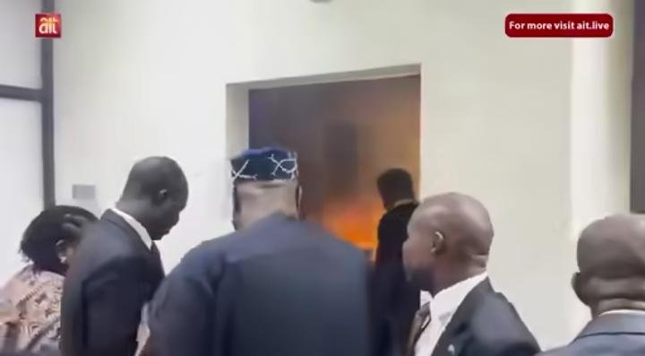 BREAKING: Fire guts Senate Wing of the National Assembly