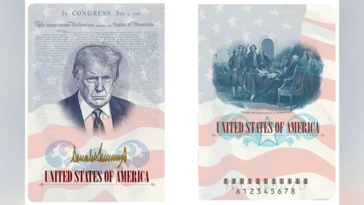 Trump reveals new US passport design