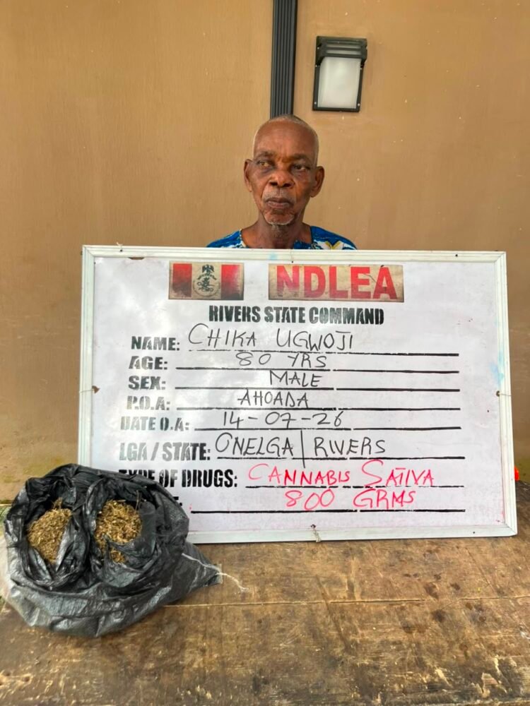 NDLEA intercepts 1.63m tramadol pills, arrests 80-year-old suspect