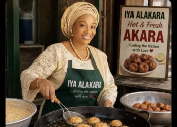 Nigerians react as Presidential media team releases AI-generated image of First Lady selling akara