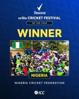 Nigeria Cricket Federation wins ICC x Rexona Criiio Cricket Festival of the year award