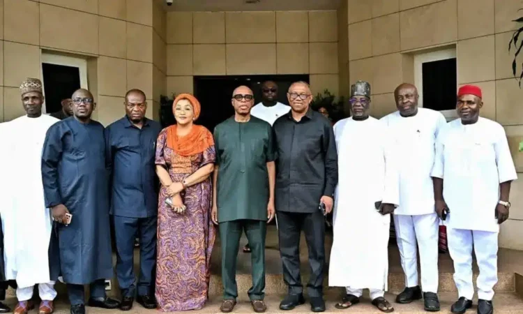 Peter Obi Visits ADC Presidential Running Mate, Amaechi