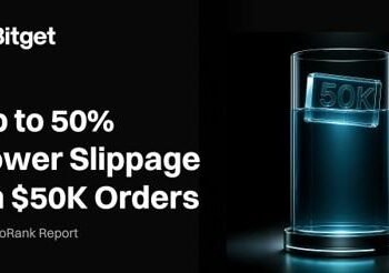 CryptoRank study finds Bitget rTokens recorded up to 58% lower slippage on $50,000 orders across leading tokenized equity platforms