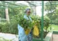President Tinubu’s Wife Spotted Farming In Aso Rock (Photos)