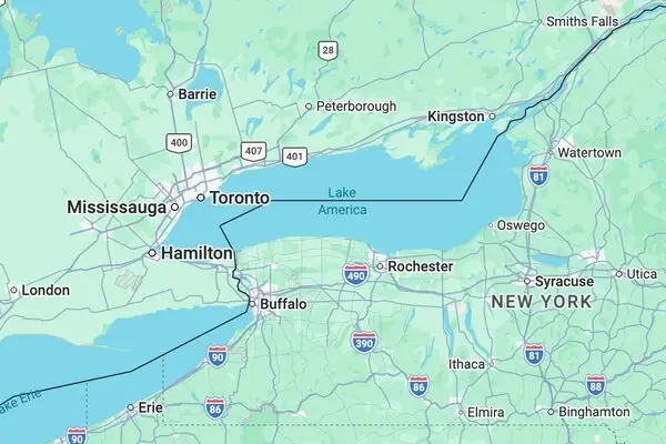 Google Maps renames Lake Ontario ‘Lake America’ in US