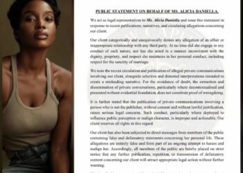 Alicia Daniella Issues Official Statement through Law Firm as fallout with Estranged Husband, Photographer David Martins