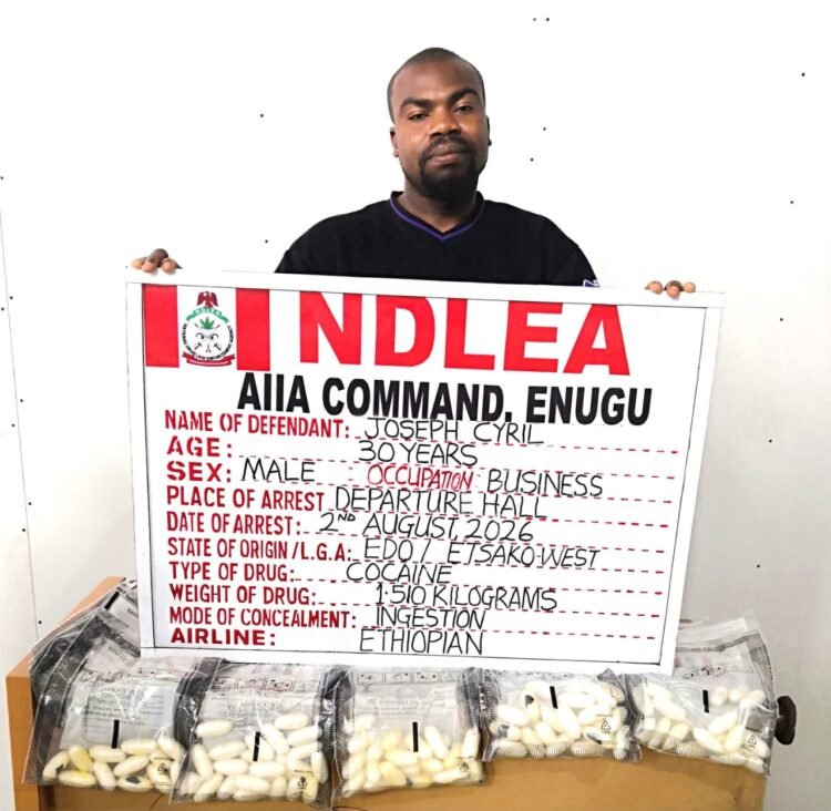 Italy-Based Businessman Arrested at Enugu Airport Excretes 98 Wraps of Cocaine