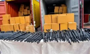 Customs uncover 399 rifles in Tin Can port shipment
