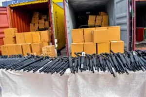 Customs uncover 399 rifles in Tin Can port shipment