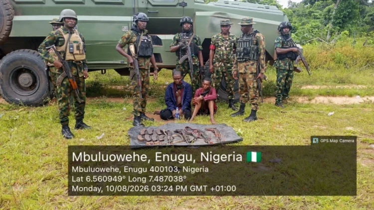 Army nabs kidnap kingpin, recovers arms, dolars in Enugu forest