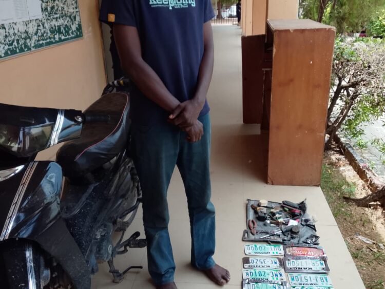 NSCDC arrests suspected motorcycle thief, recovers bike, 11 number plates
