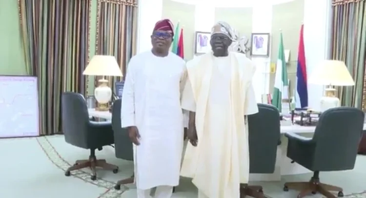 Oyebamiji visits Tinubu after losing Osun Guber Election (Photos)