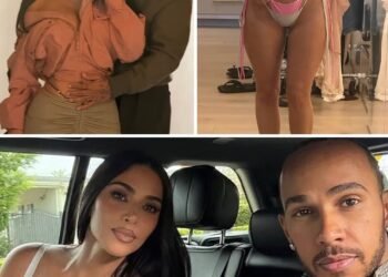 Kim Kardashian and her boyfriend Lewis Hamilton showed their romance in a loved-up snaps
