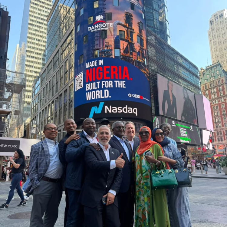 Dangote Refinery lights up Times Square in New York
