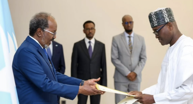 Nigeria’s new Ambassador to Somalia presents credentials to President Mohamud