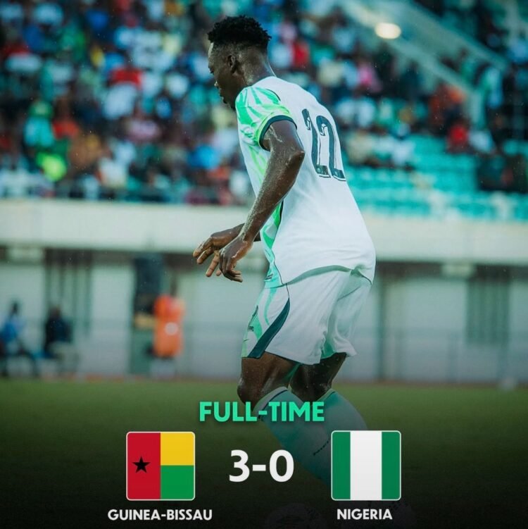 2027 AFCON Qualifiers: Nigeria lose 3-0 to Guinea-Bissau