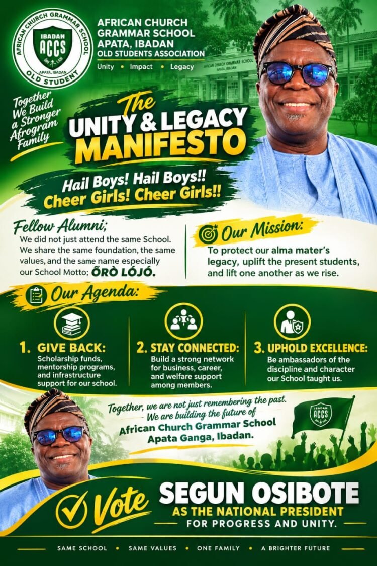 Educationist Segun Osibote leads new Afro Ibadan National Old Students’ Exco