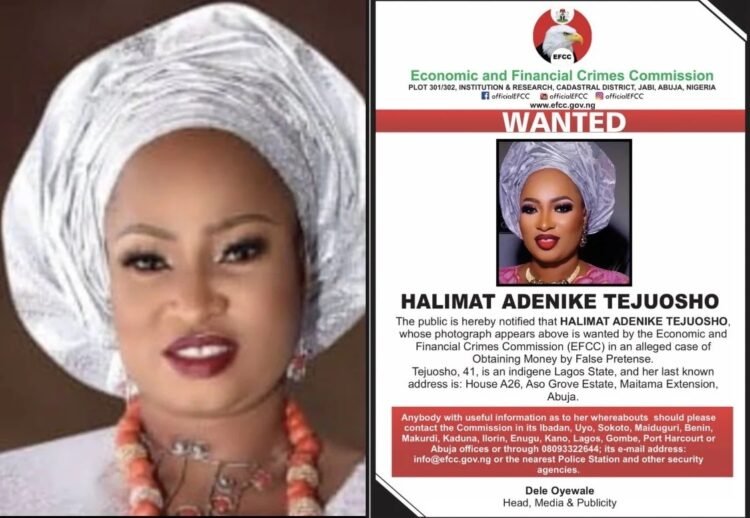 EFCC finally nabs socialite, Halimat Tejuosho