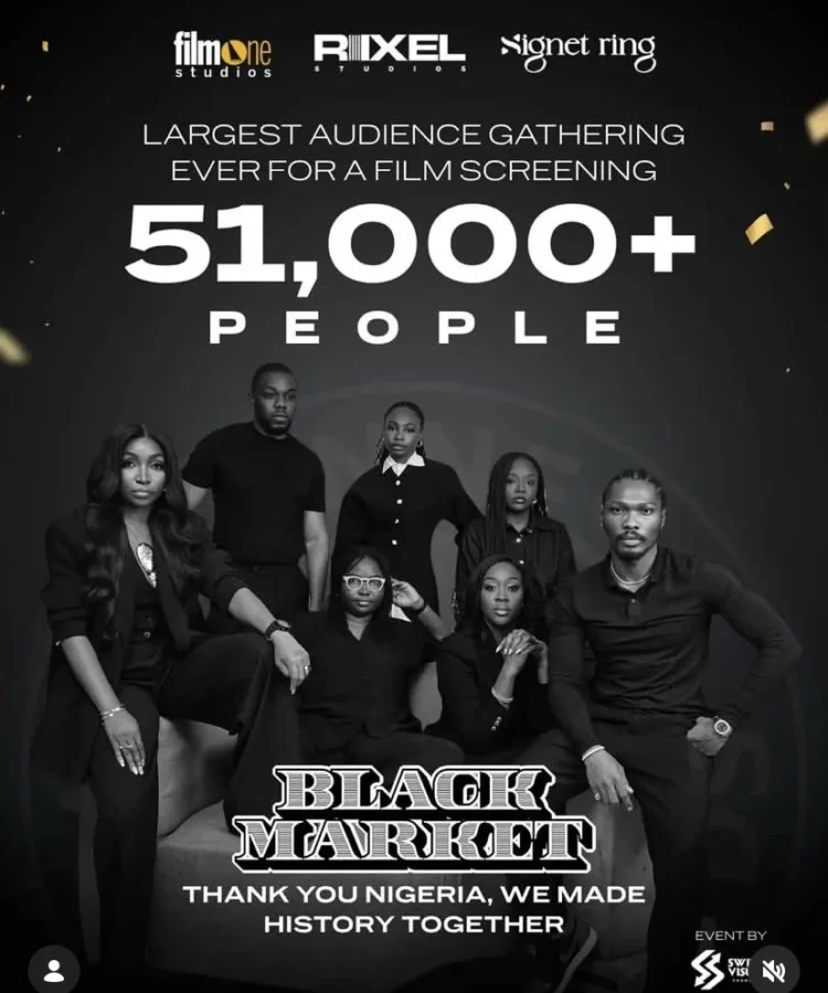 Black Market breaks Guinness World Record with 51,000-person movie screening in Lagos