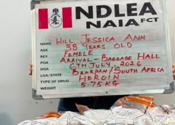 Court jails South African woman for 25 years for importing 5.75kg of heroin into Nigeria