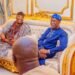 Adron Chairman Adetola Emmanuelking congratulates Anthony Osibodu on coronation as Bobajiro of Ilishan-Remo