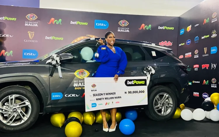BBNaija winner, Temi Nkem receives her prize of N90m, SUV